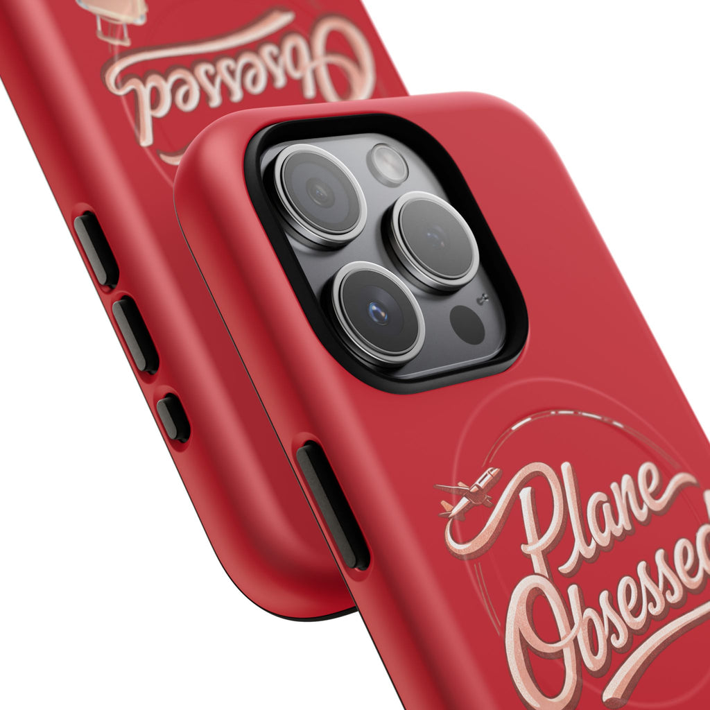 Plane Obsessed Magnetic Phone Case — Tough Protective Travel Case with Luggage Design