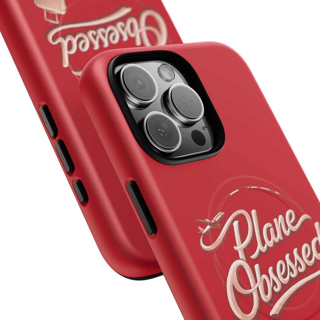 Plane Obsessed Magnetic Phone Case — Tough Protective Travel Case with Luggage Design