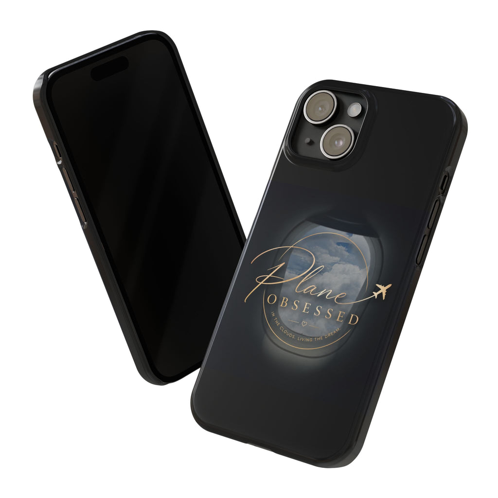 Plane Obsessed Slim Phone Case — Travel Airplane Window Design