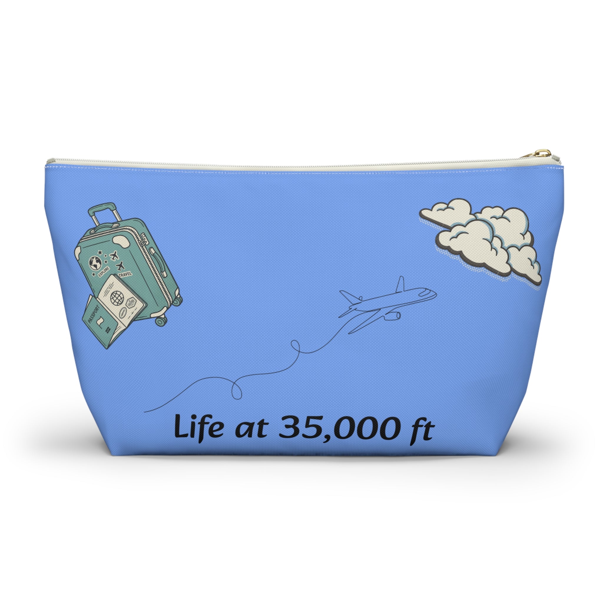 Travel Accessory Pouch — “Plane Obsessed” / “Life at 35,000 ft” Makeup Bag