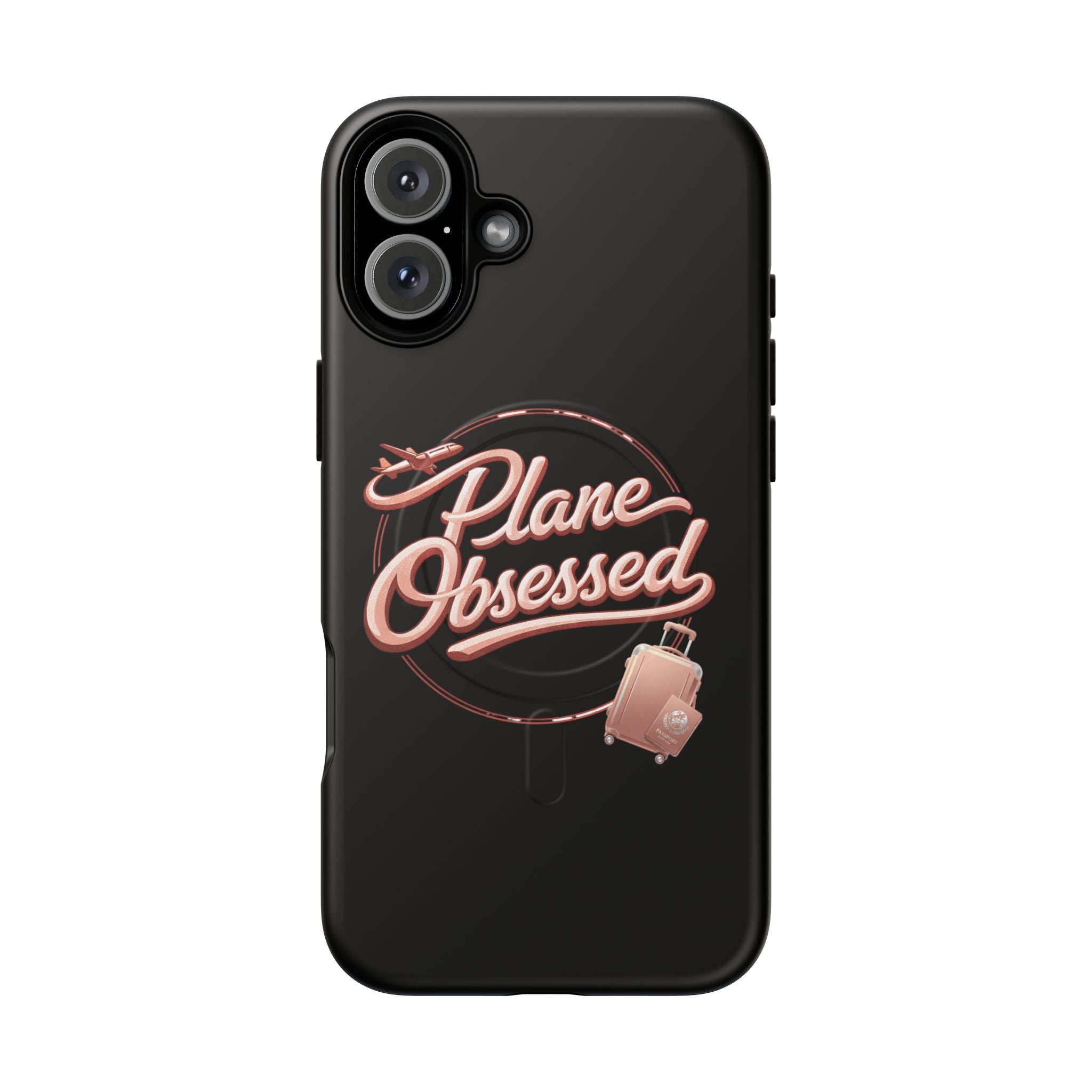 Plane Obsessed Magnetic Phone Case — Tough Protective Travel Case with Luggage Design