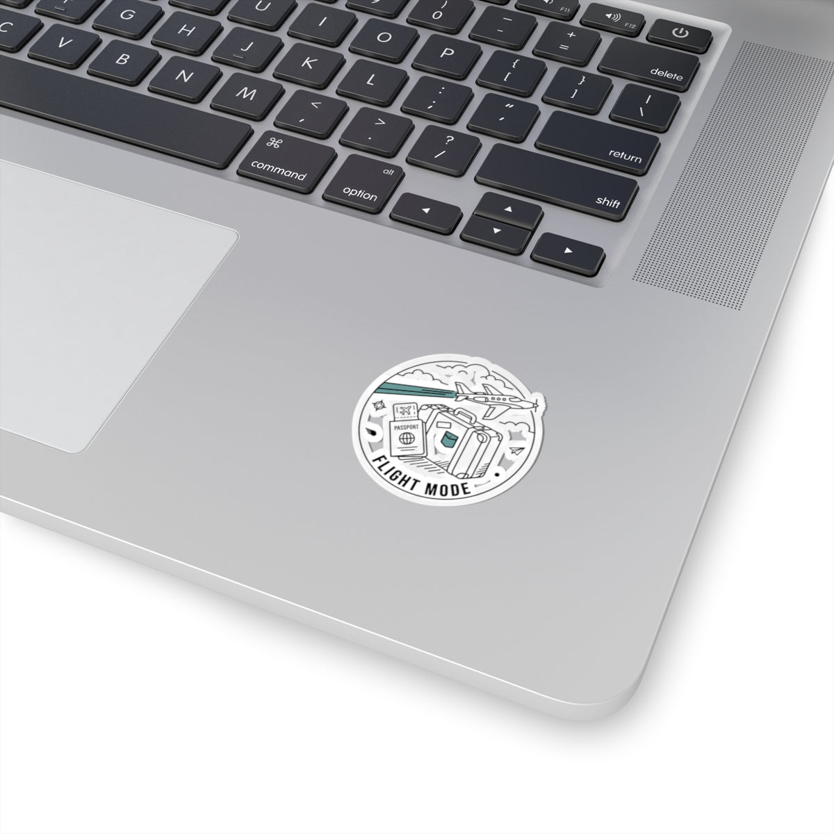 Flight Mode Travel Sticker — Passport & Luggage Kiss-Cut Decal