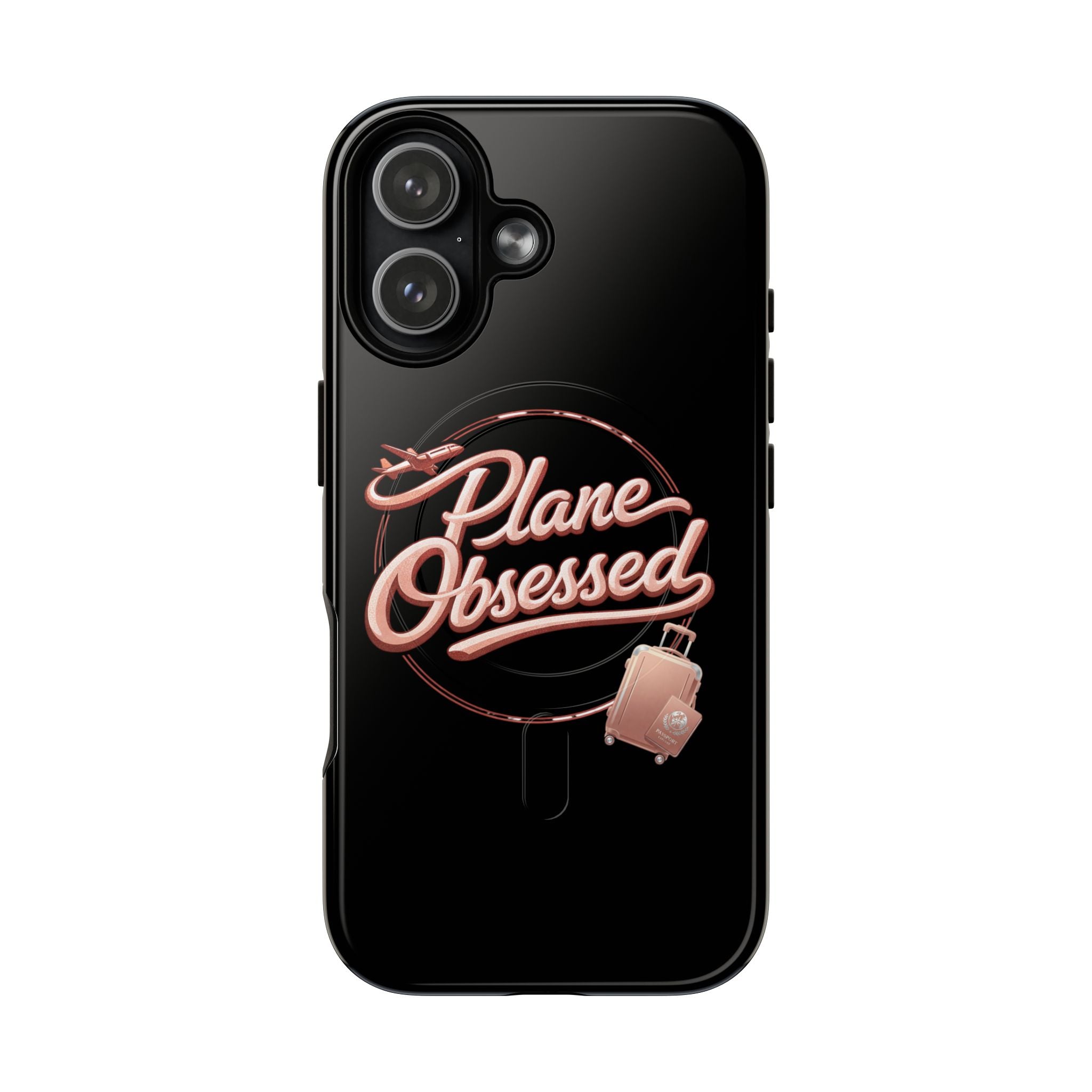 Plane Obsessed Magnetic Phone Case — Tough Protective Travel Case with Luggage Design