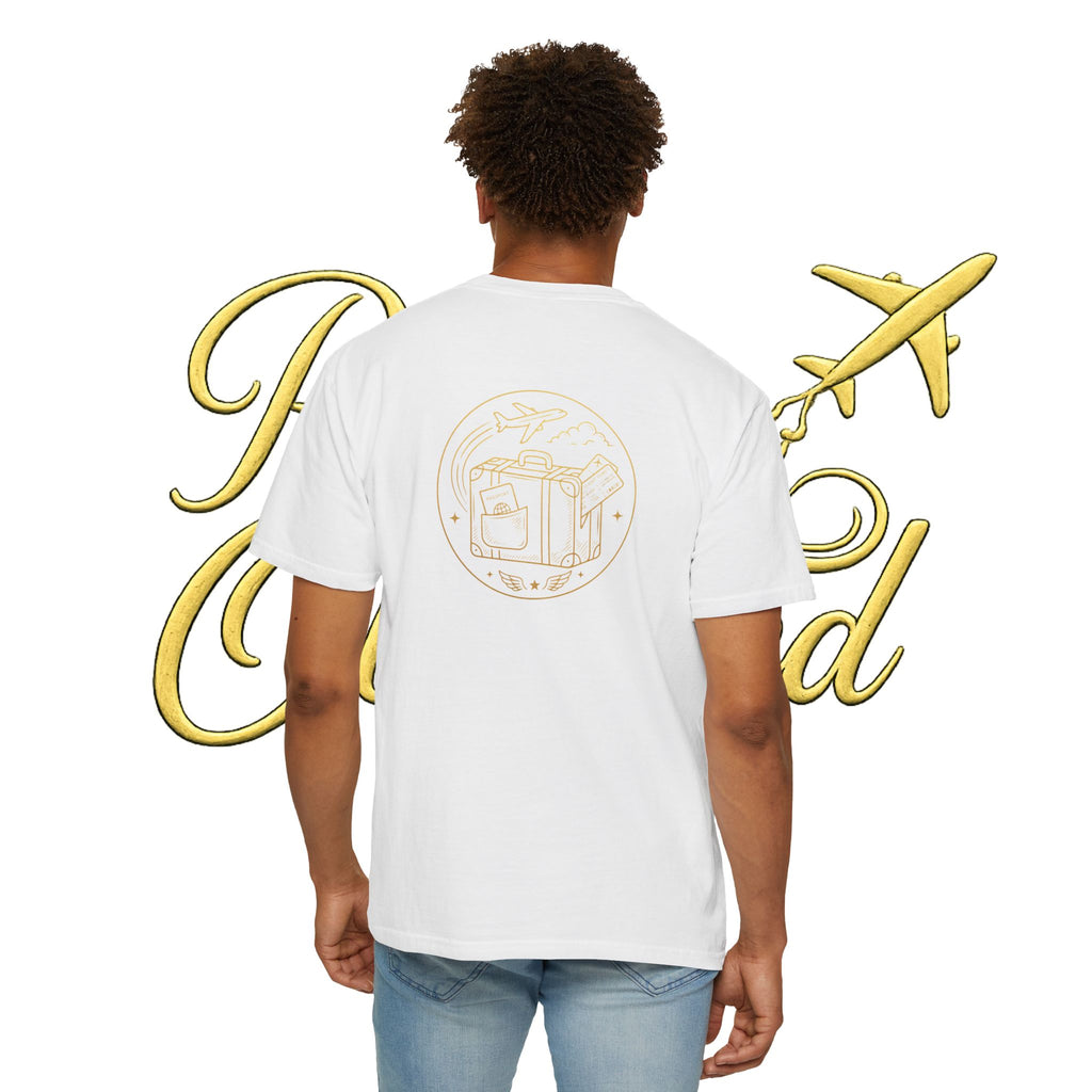 Plane Obsessed T-Shirt — Gold Script Travel Tee