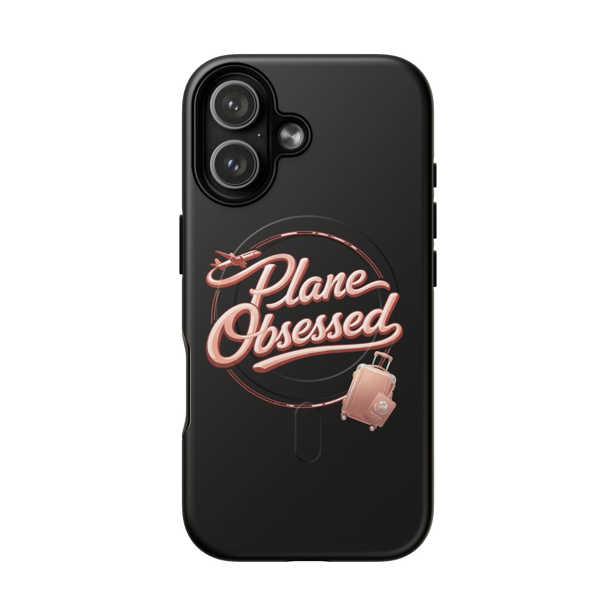 Plane Obsessed Magnetic Phone Case — Tough Protective Travel Case with Luggage Design