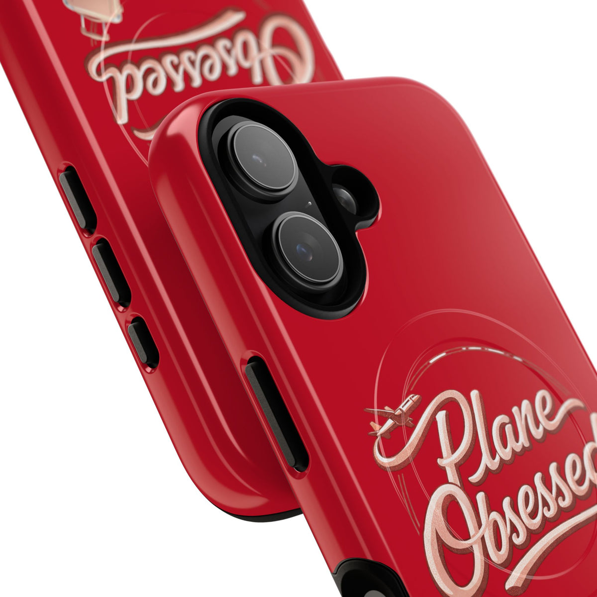 Plane Obsessed Magnetic Phone Case — Tough Protective Travel Case with Luggage Design
