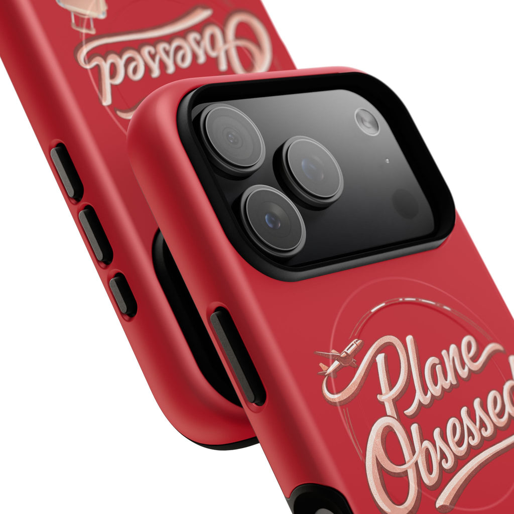 Plane Obsessed Magnetic Phone Case — Tough Protective Travel Case with Luggage Design