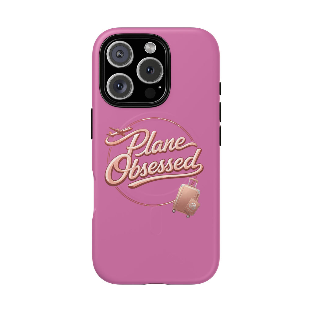 Plane Obsessed Magnetic Phone Case — Tough Protective Travel Case with Luggage Design
