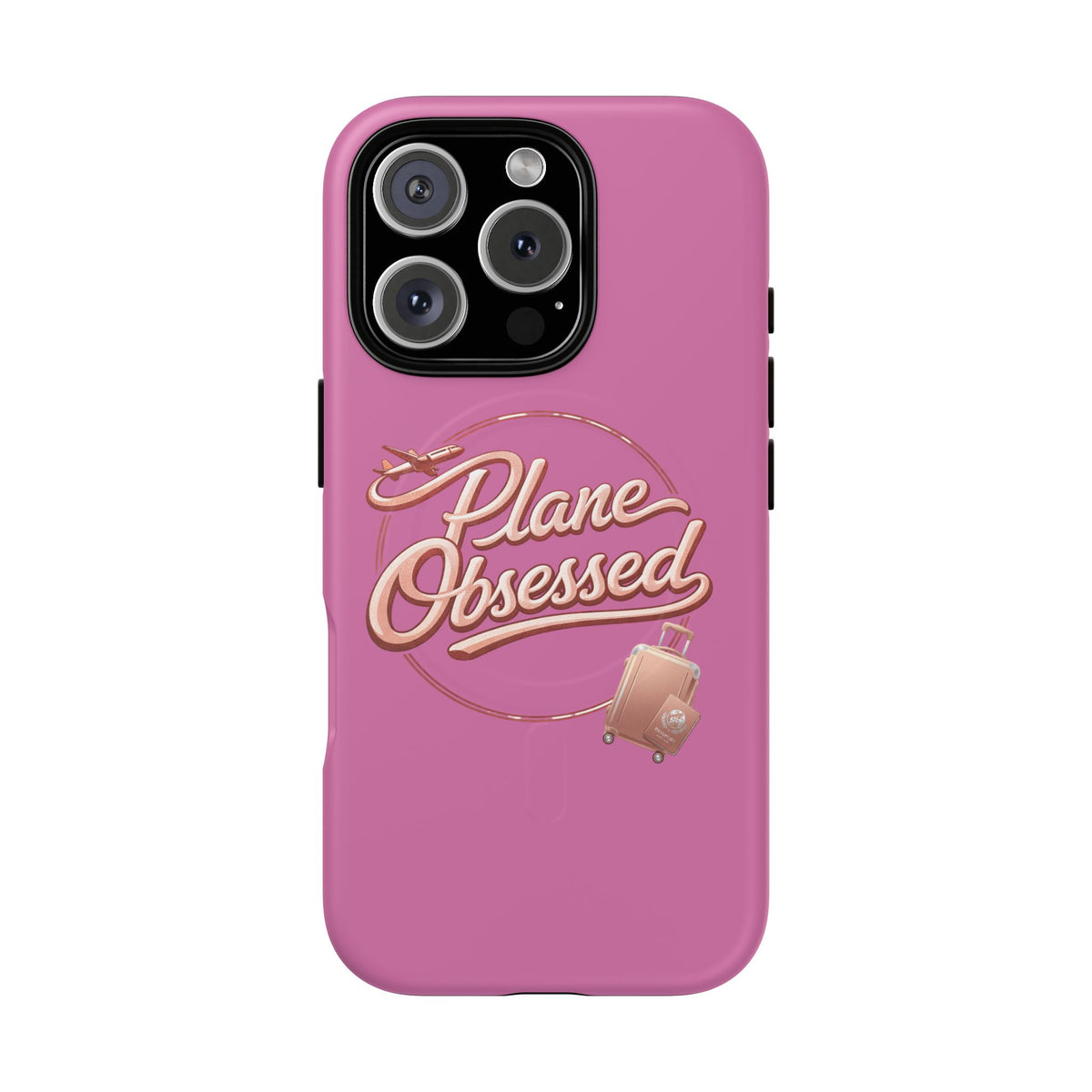 Plane Obsessed Magnetic Phone Case — Tough Protective Travel Case with Luggage Design