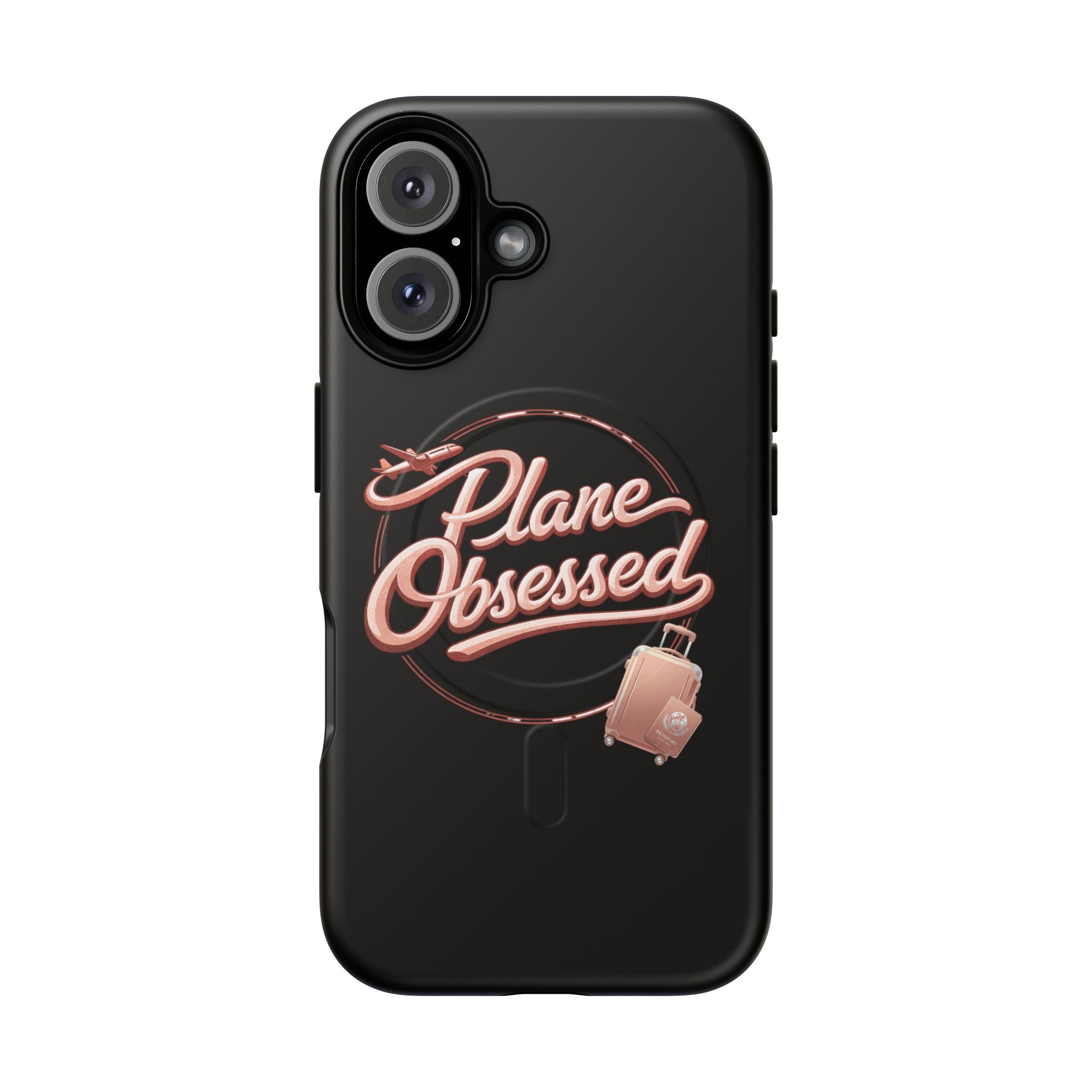 Plane Obsessed Magnetic Phone Case — Tough Protective Travel Case with Luggage Design
