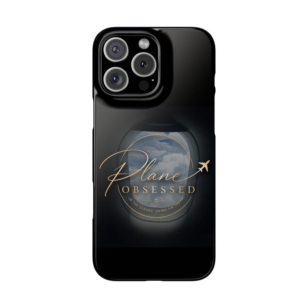 Plane Obsessed Slim Phone Case — Travel Airplane Window Design