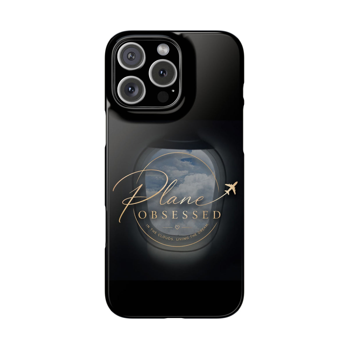 Plane Obsessed Slim Phone Case — Travel Airplane Window Design