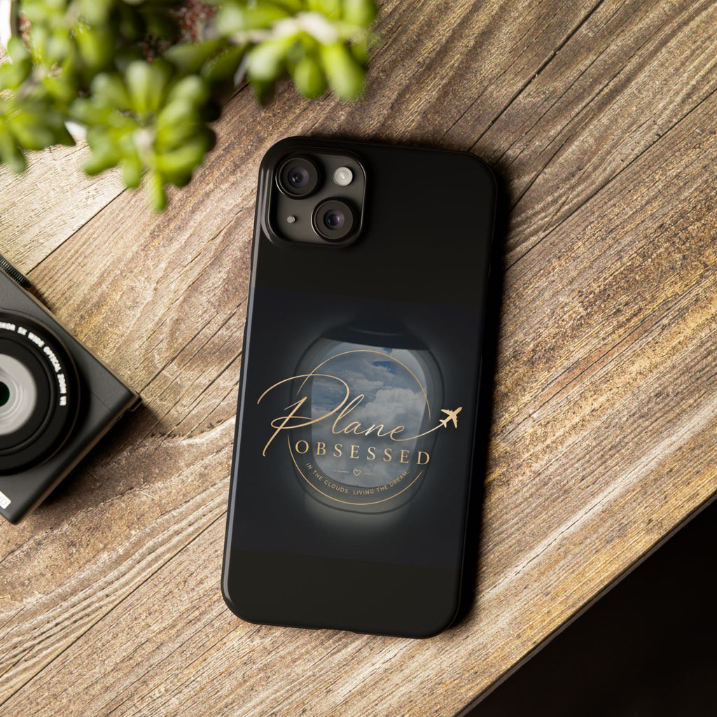 Plane Obsessed Slim Phone Case — Travel Airplane Window Design