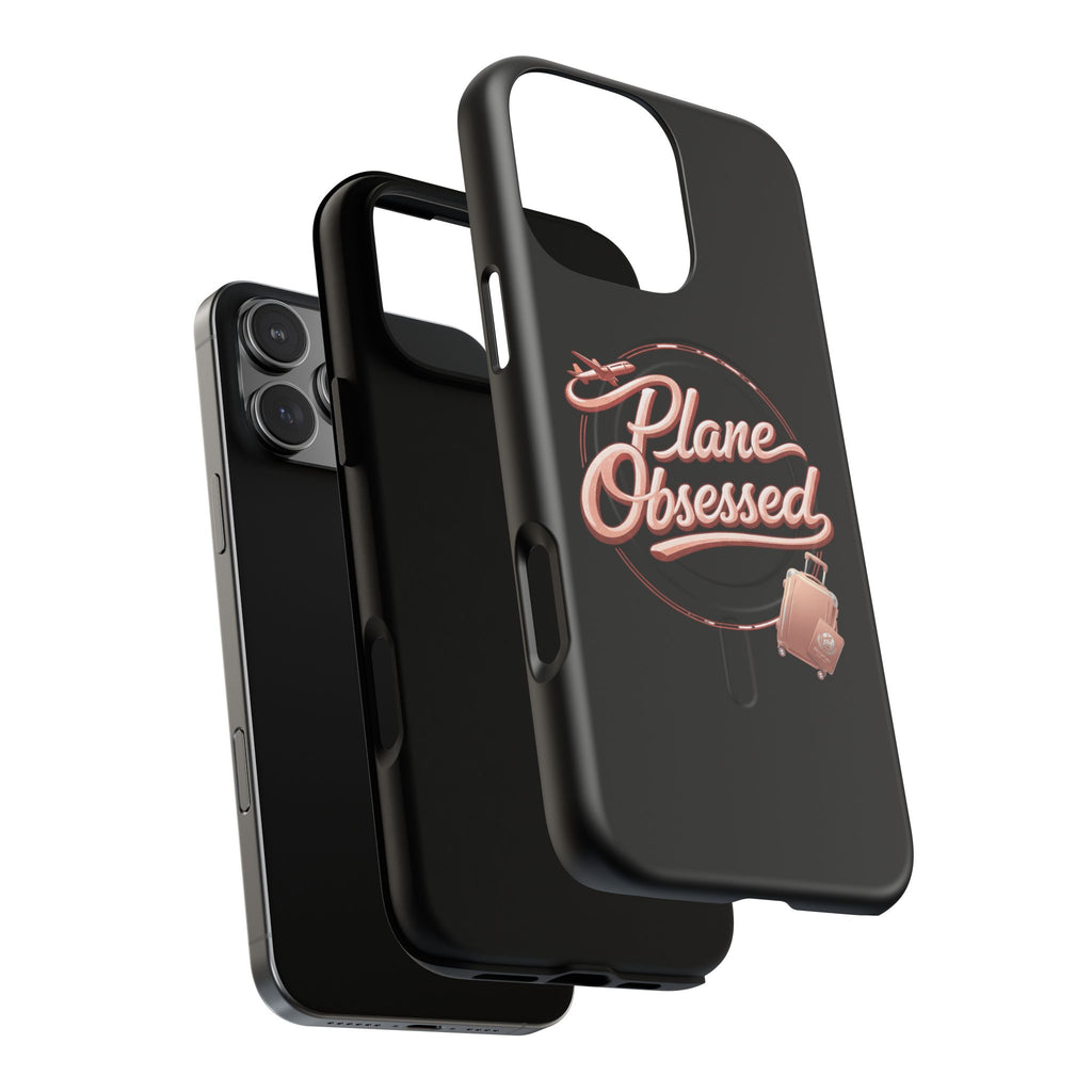 Plane Obsessed Magnetic Phone Case — Tough Protective Travel Case with Luggage Design