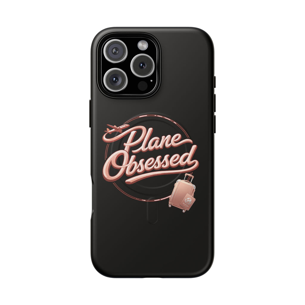 Plane Obsessed Magnetic Phone Case — Tough Protective Travel Case with Luggage Design