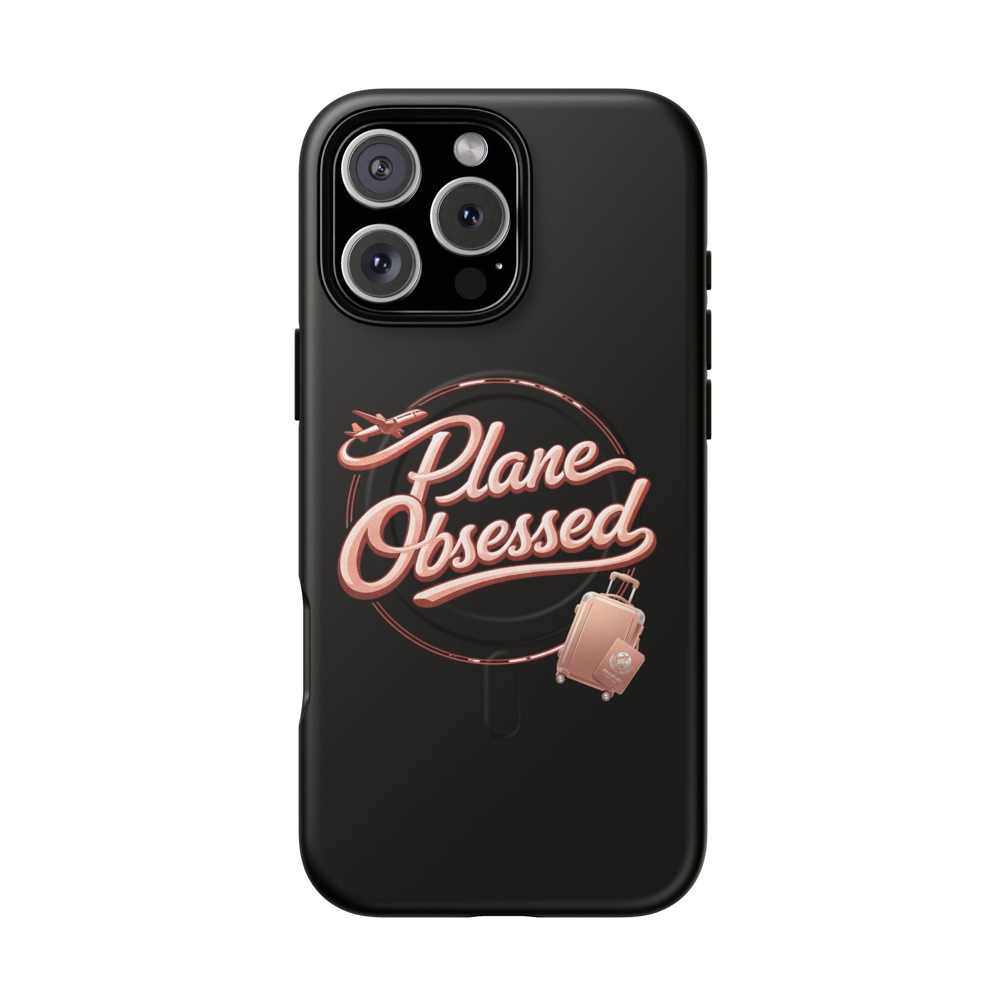 Plane Obsessed Magnetic Phone Case — Tough Protective Travel Case with Luggage Design
