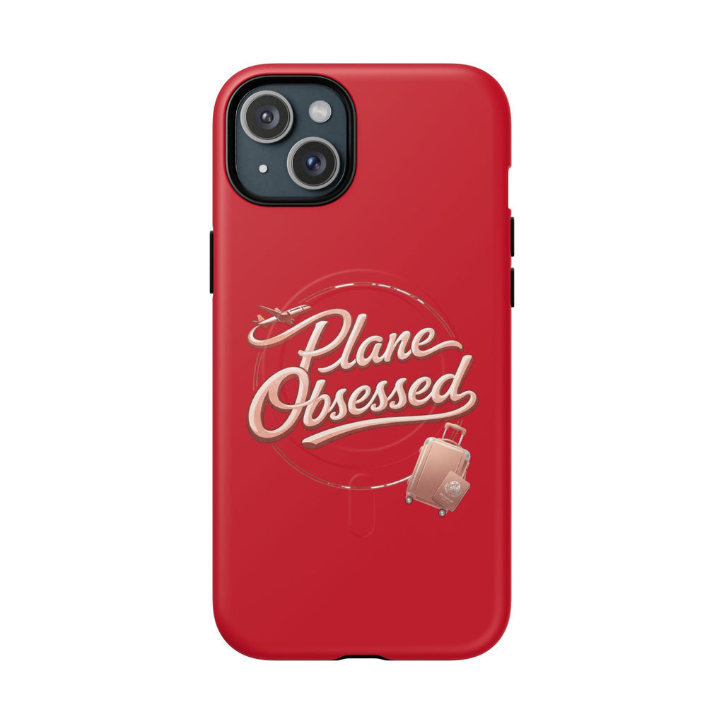 Plane Obsessed Magnetic Phone Case — Tough Protective Travel Case with Luggage Design