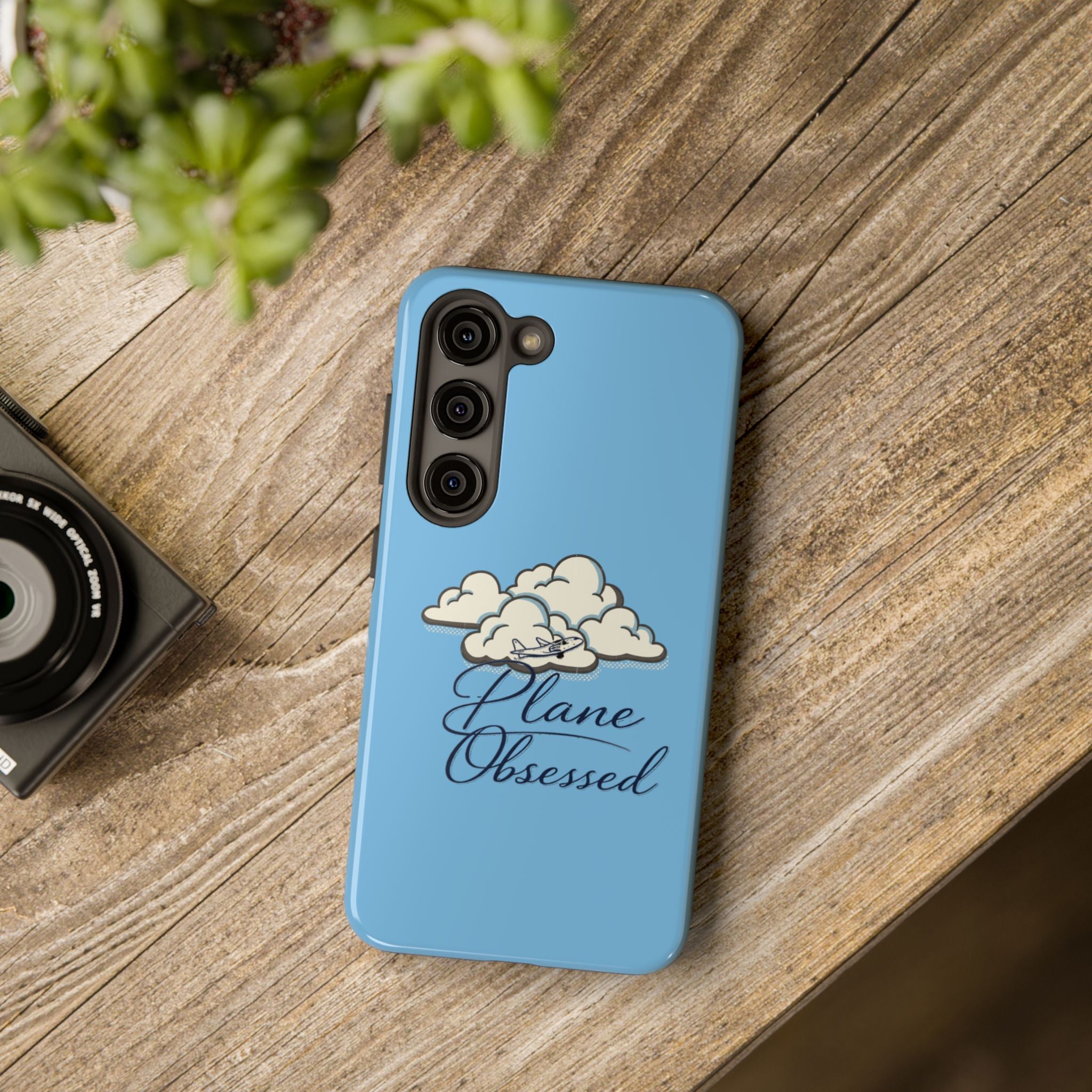 Phone Case — "Plane Obsessed" Cloud Sky Tough Protective Case