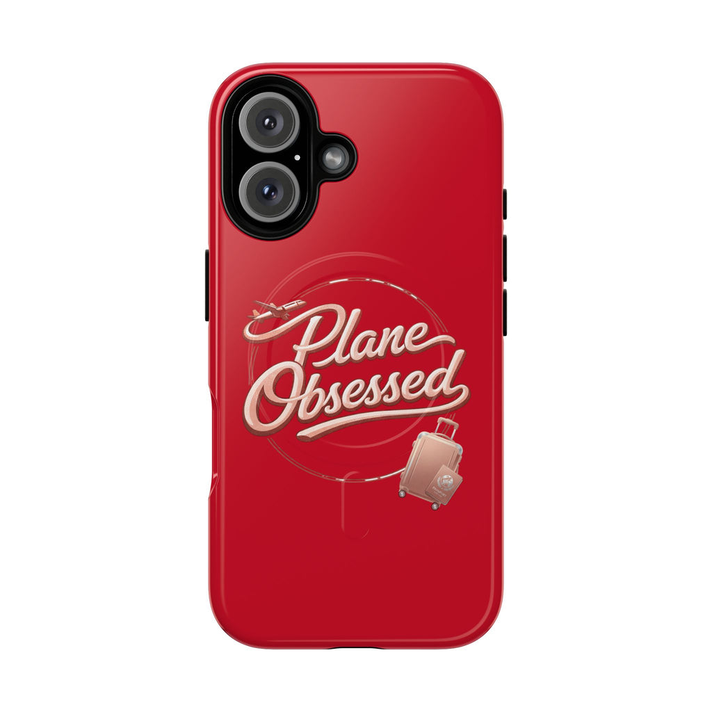 Plane Obsessed Magnetic Phone Case — Tough Protective Travel Case with Luggage Design