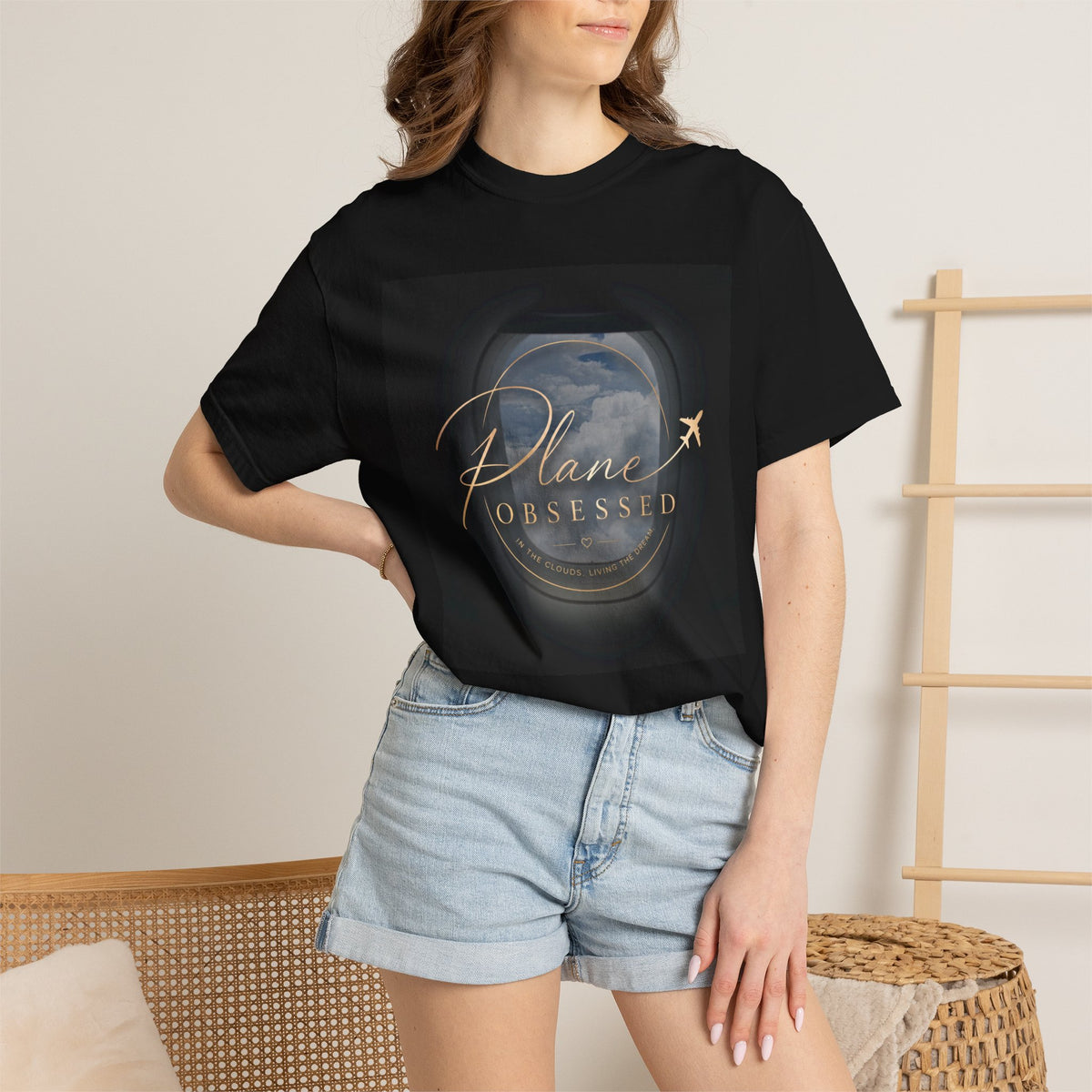 Plane Obsessed — Travel Lover Tee with Airplane Window Design