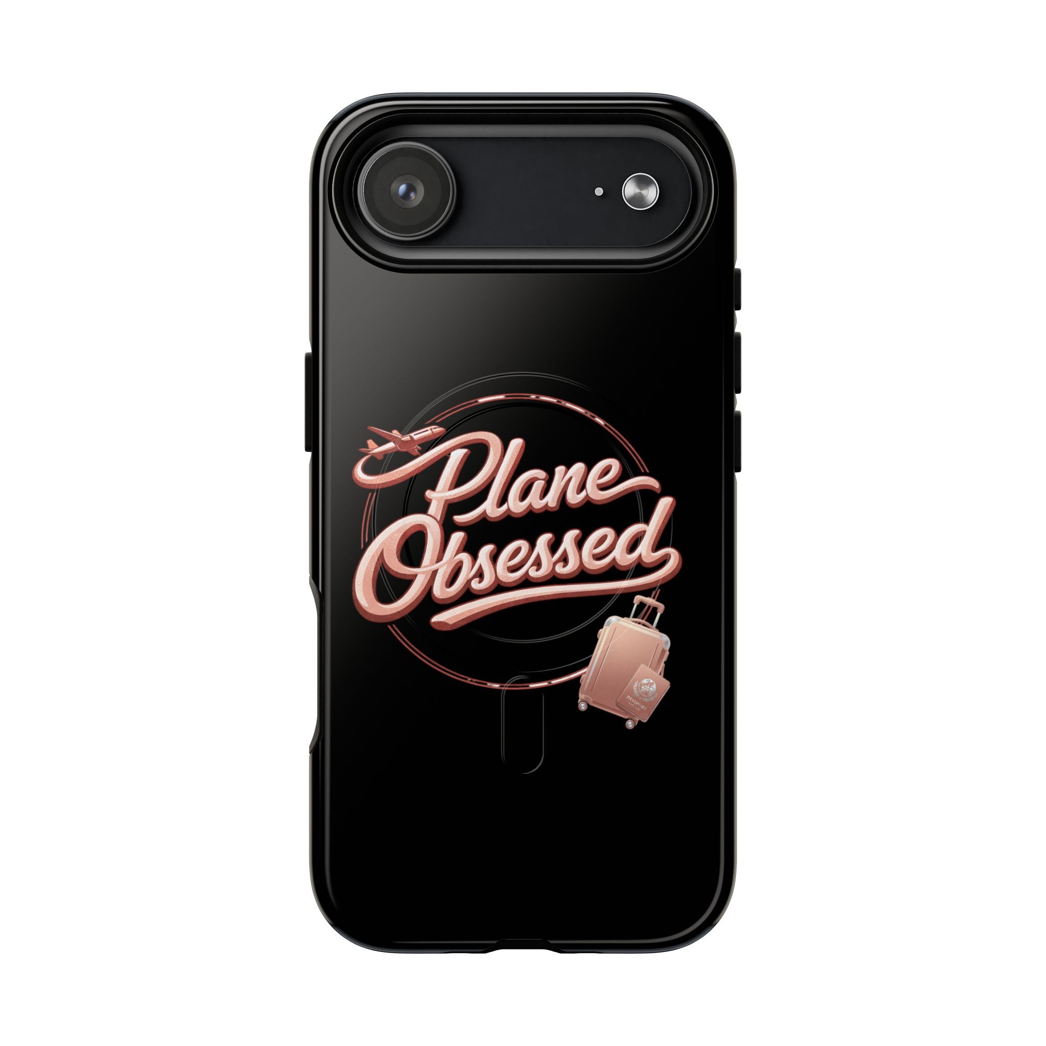 Plane Obsessed Magnetic Phone Case — Tough Protective Travel Case with Luggage Design