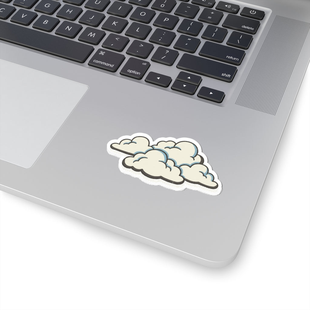 Cute Cloud Kiss-Cut Sticker — Pastel Weather Laptop Decal
