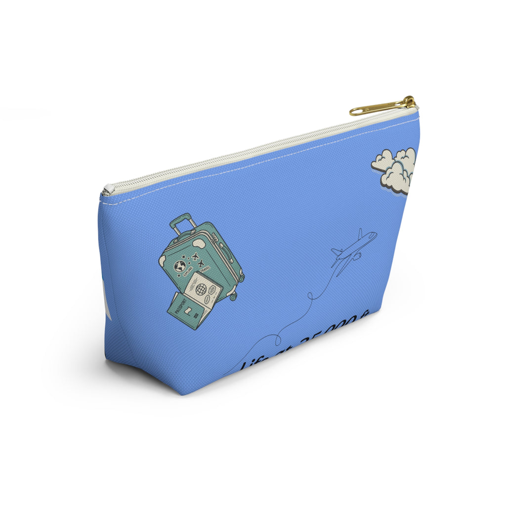 Travel Accessory Pouch — “Plane Obsessed” / “Life at 35,000 ft” Makeup Bag