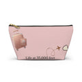 Plane Obsessed Travel Accessory Pouch — T‑Bottom Cosmetic Bag for Jetsetters
