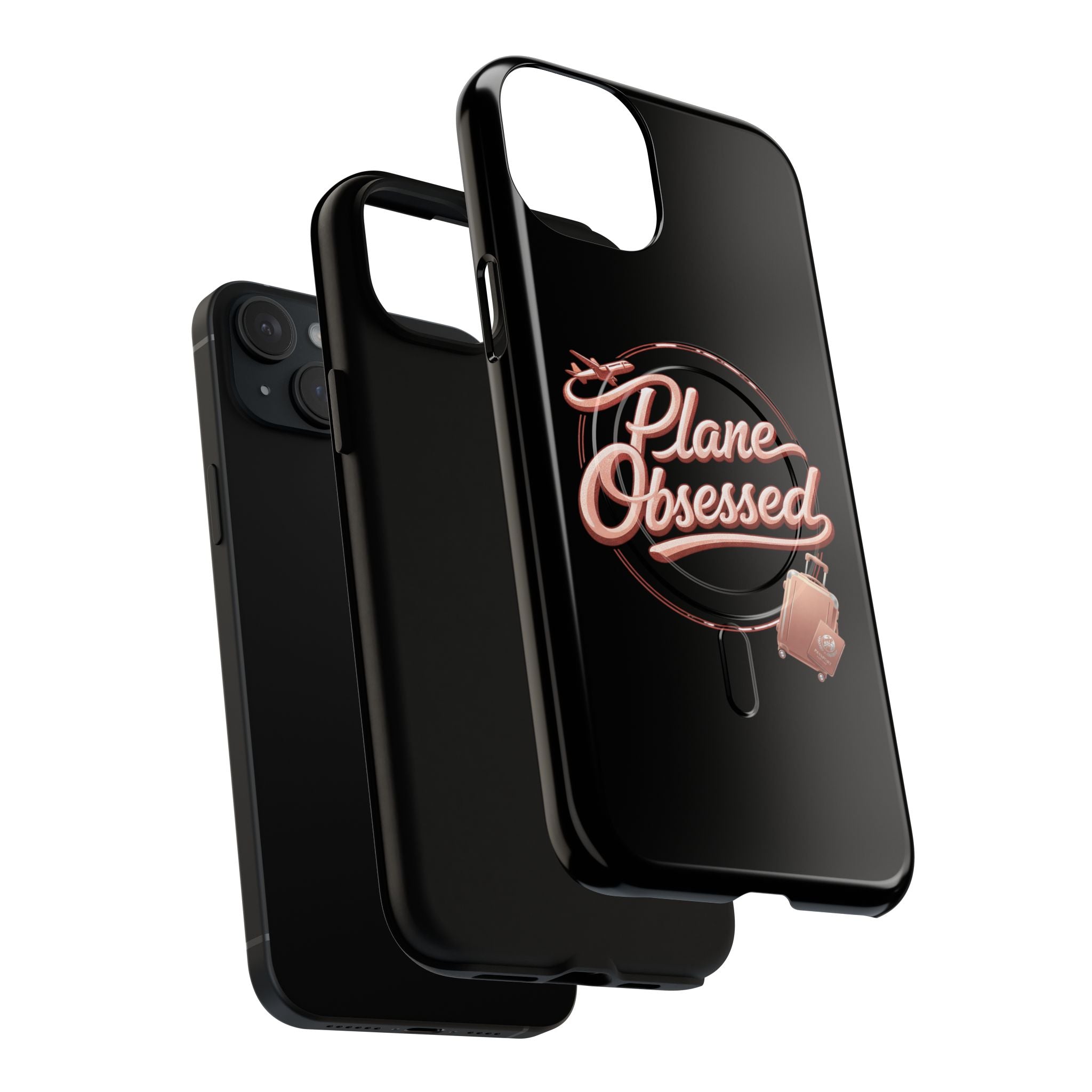 Plane Obsessed Magnetic Phone Case — Tough Protective Travel Case with Luggage Design