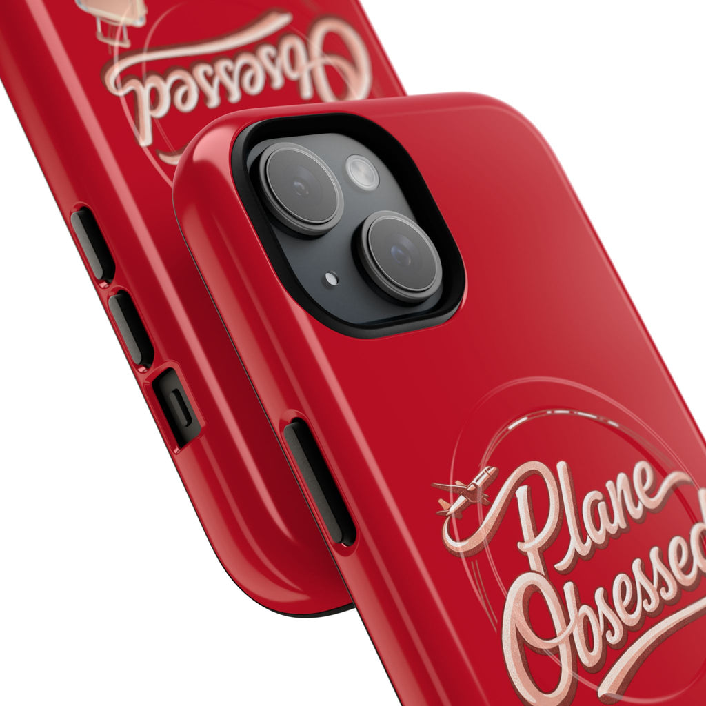 Plane Obsessed Magnetic Phone Case — Tough Protective Travel Case with Luggage Design