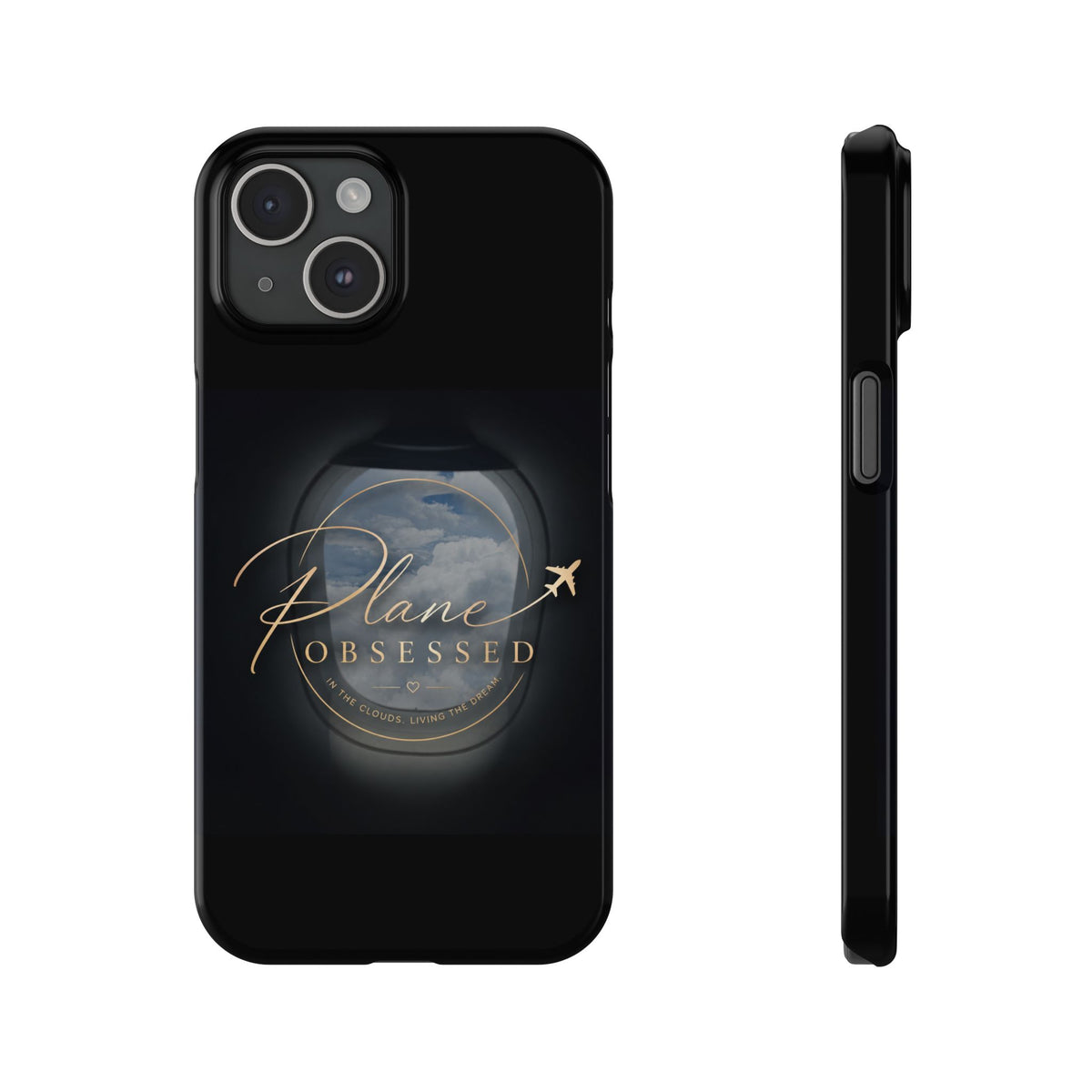 Plane Obsessed Slim Phone Case — Travel Airplane Window Design