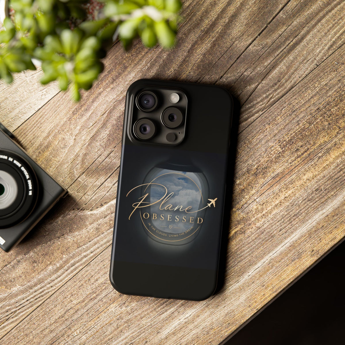 Plane Obsessed Slim Phone Case — Travel Airplane Window Design