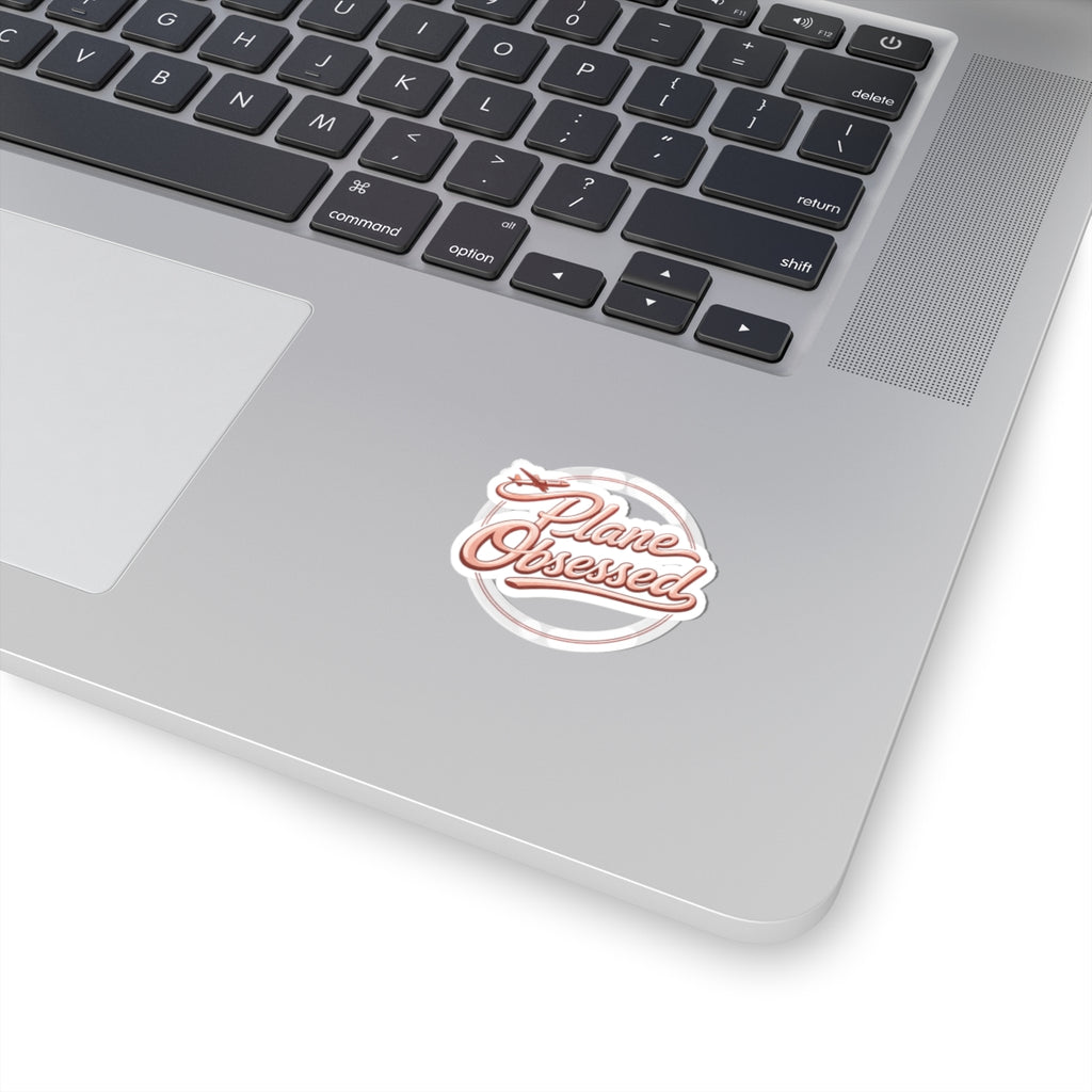 Plane Obsessed Sticker — Travel Airplane Vinyl Kiss-Cut Decal
