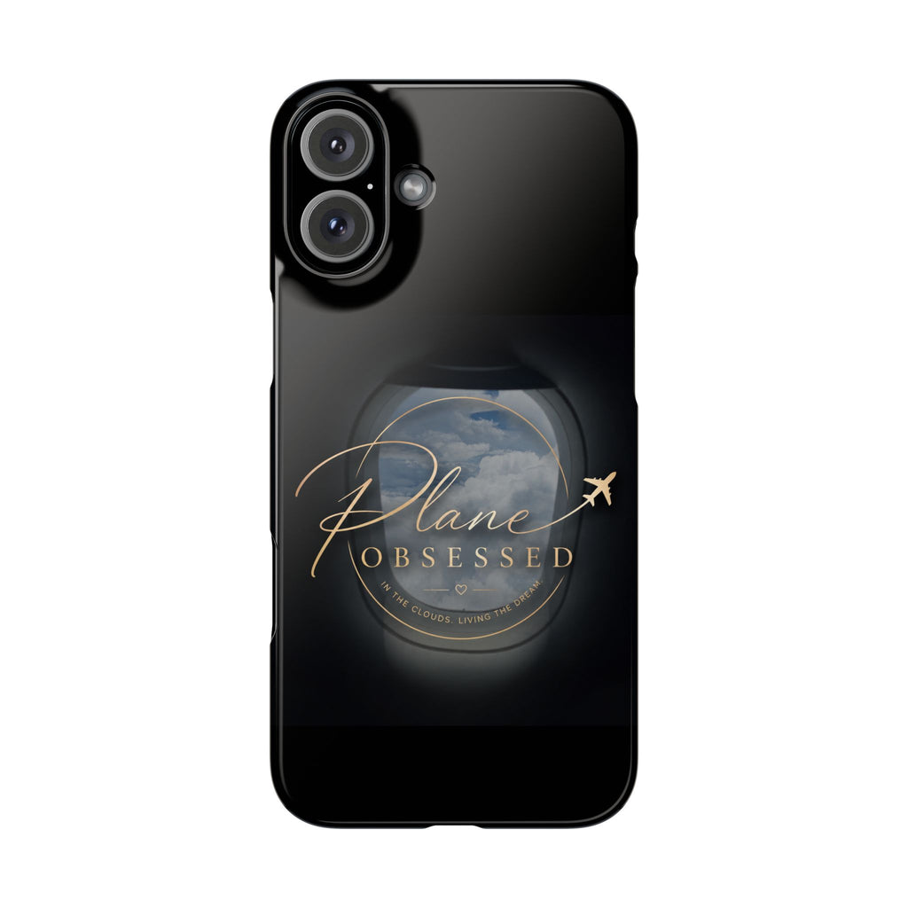 Plane Obsessed Slim Phone Case — Travel Airplane Window Design