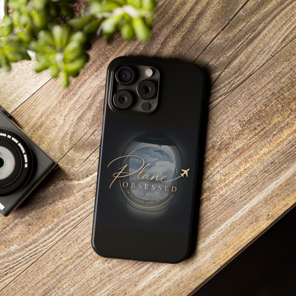 Plane Obsessed Slim Phone Case — Travel Airplane Window Design