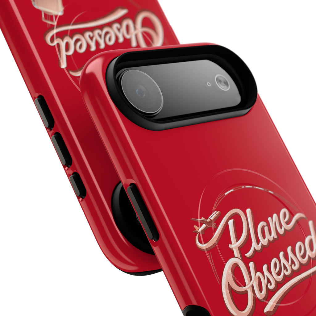 Plane Obsessed Magnetic Phone Case — Tough Protective Travel Case with Luggage Design