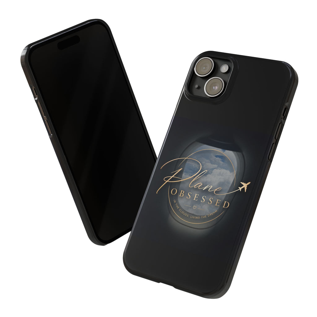 Plane Obsessed Slim Phone Case — Travel Airplane Window Design