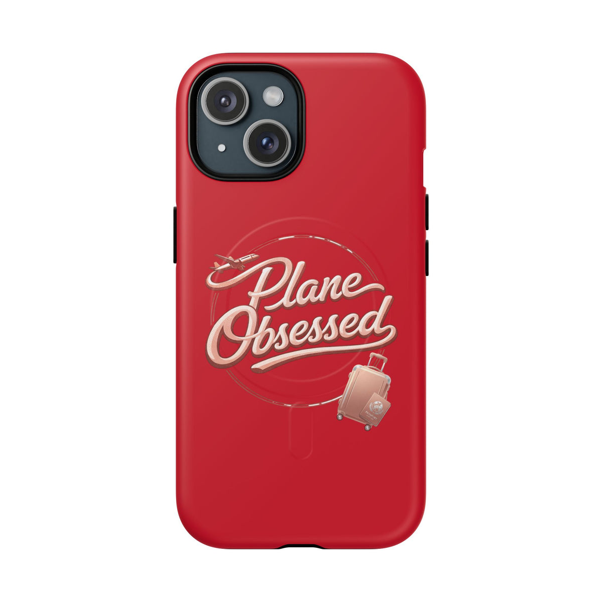 Plane Obsessed Magnetic Phone Case — Tough Protective Travel Case with Luggage Design