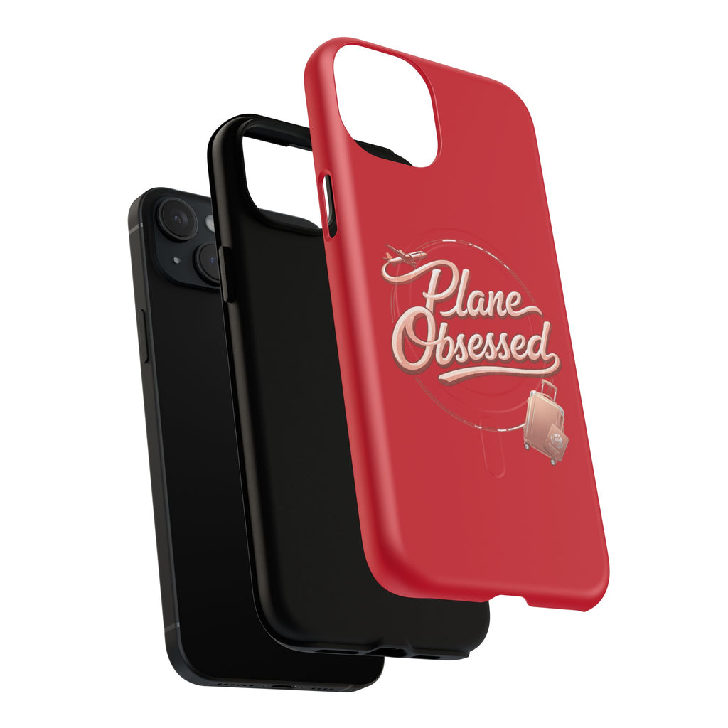 Plane Obsessed Magnetic Phone Case — Tough Protective Travel Case with Luggage Design