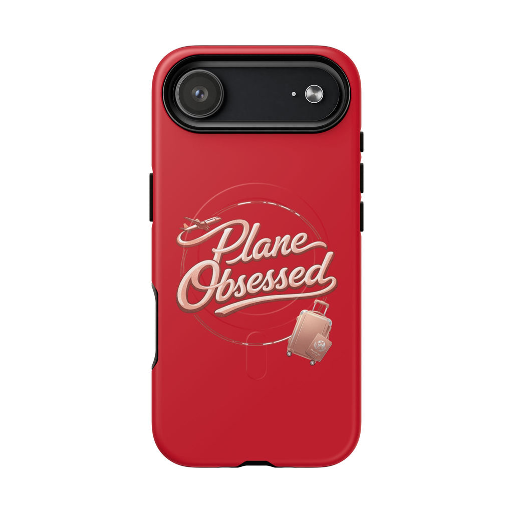 Plane Obsessed Magnetic Phone Case — Tough Protective Travel Case with Luggage Design