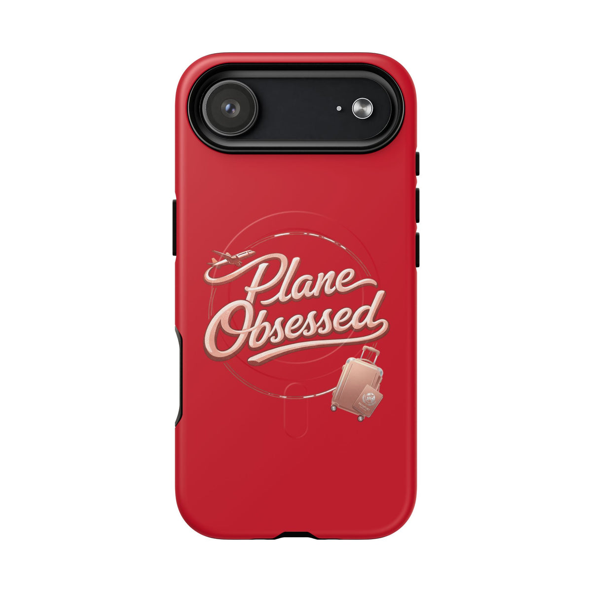 Plane Obsessed Magnetic Phone Case — Tough Protective Travel Case with Luggage Design