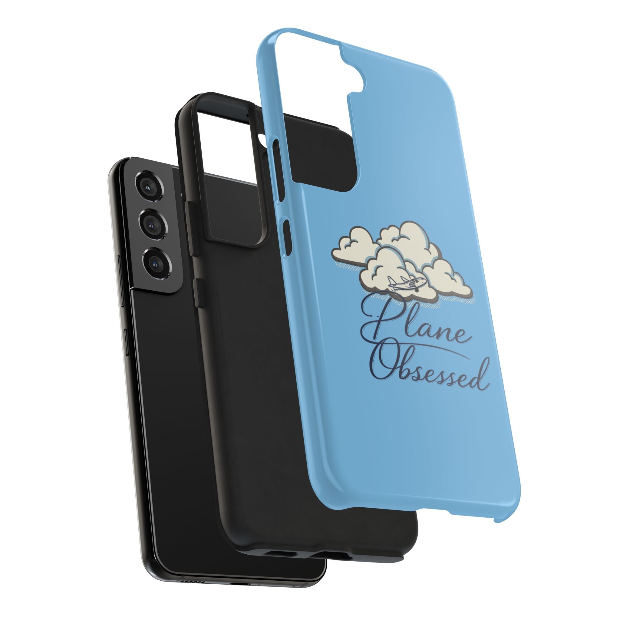 Phone Case — "Plane Obsessed" Cloud Sky Tough Protective Case