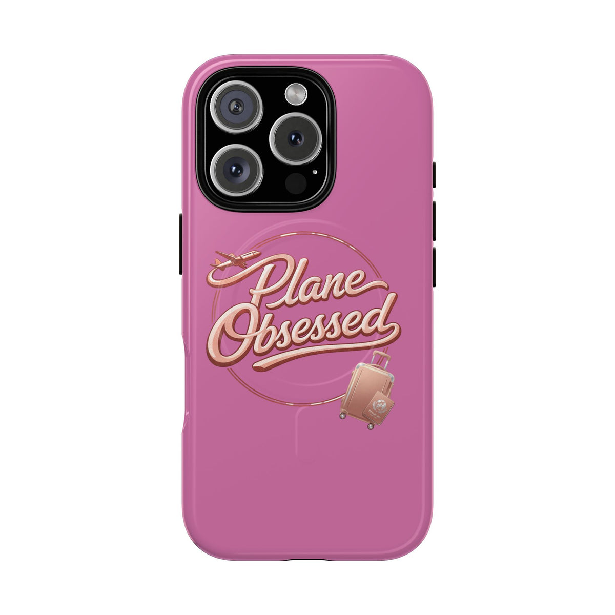 Plane Obsessed Magnetic Phone Case — Tough Protective Travel Case with Luggage Design