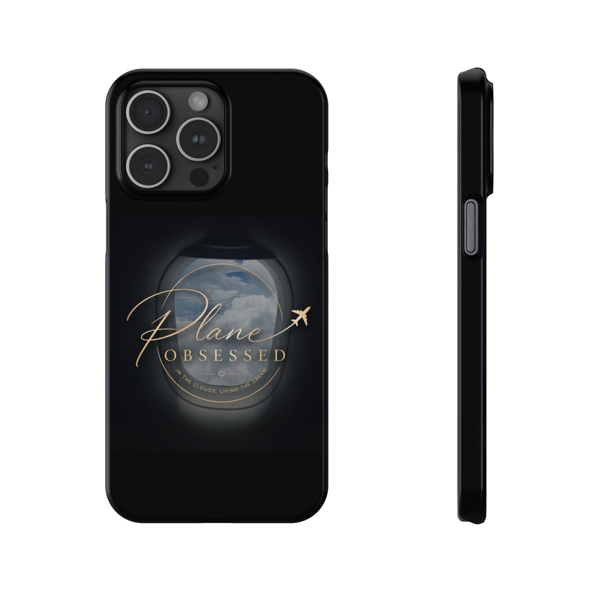 Plane Obsessed Slim Phone Case — Travel Airplane Window Design