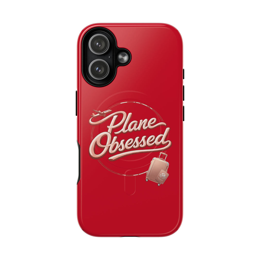 Plane Obsessed Magnetic Phone Case — Tough Protective Travel Case with Luggage Design