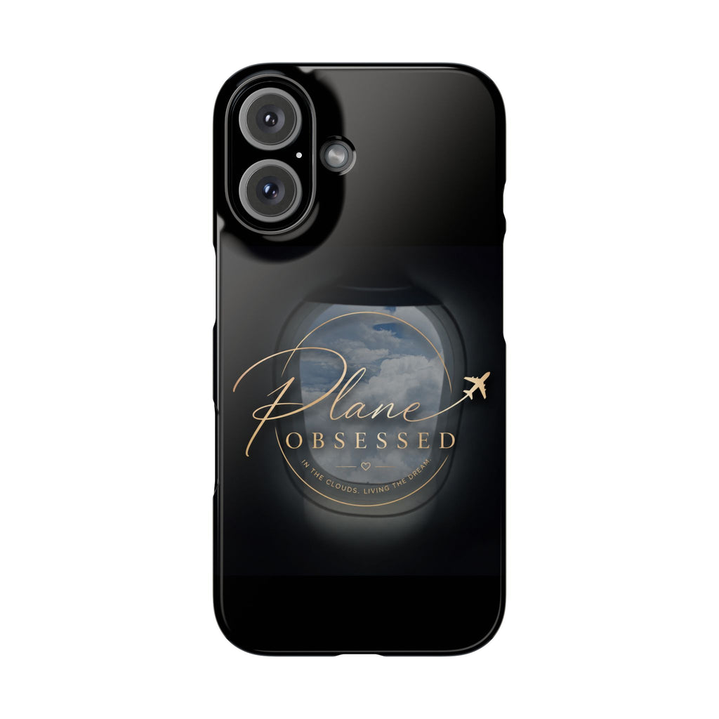 Plane Obsessed Slim Phone Case — Travel Airplane Window Design