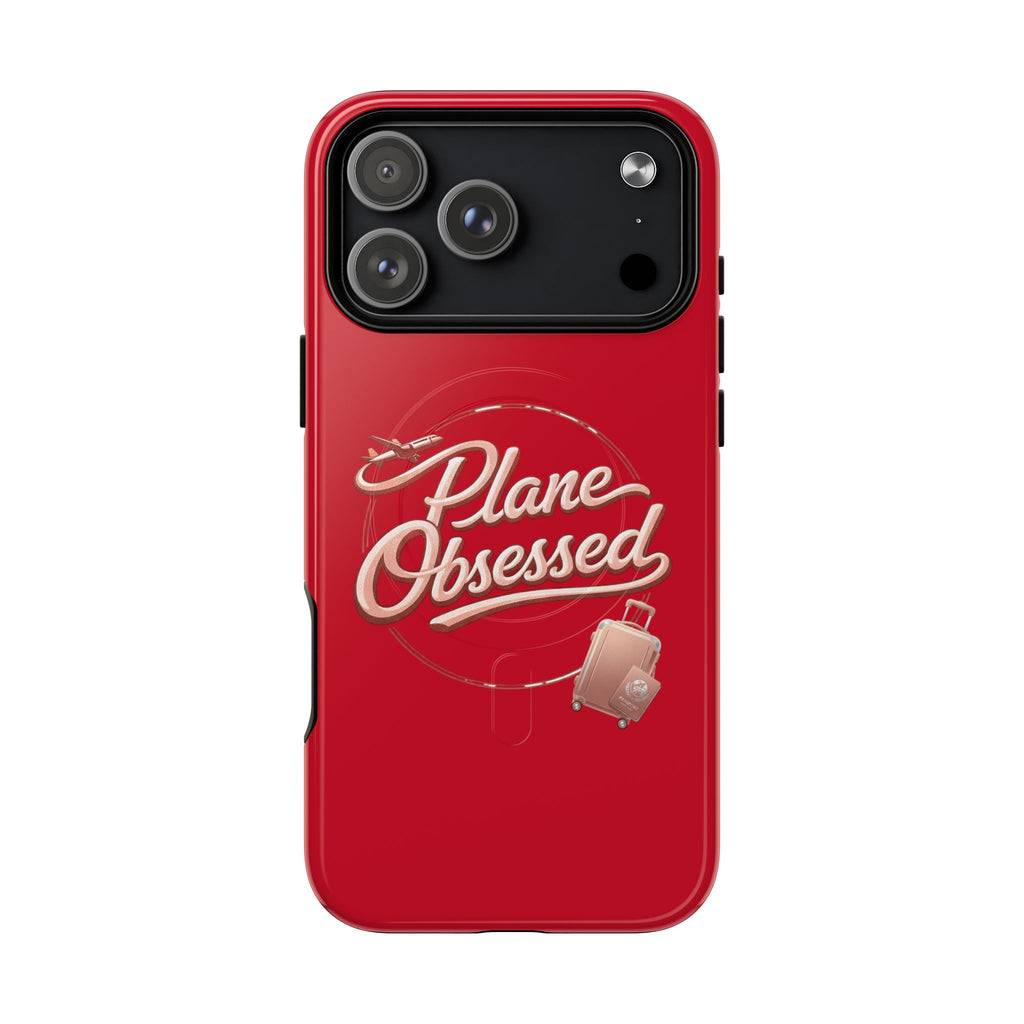 Plane Obsessed Magnetic Phone Case — Tough Protective Travel Case with Luggage Design