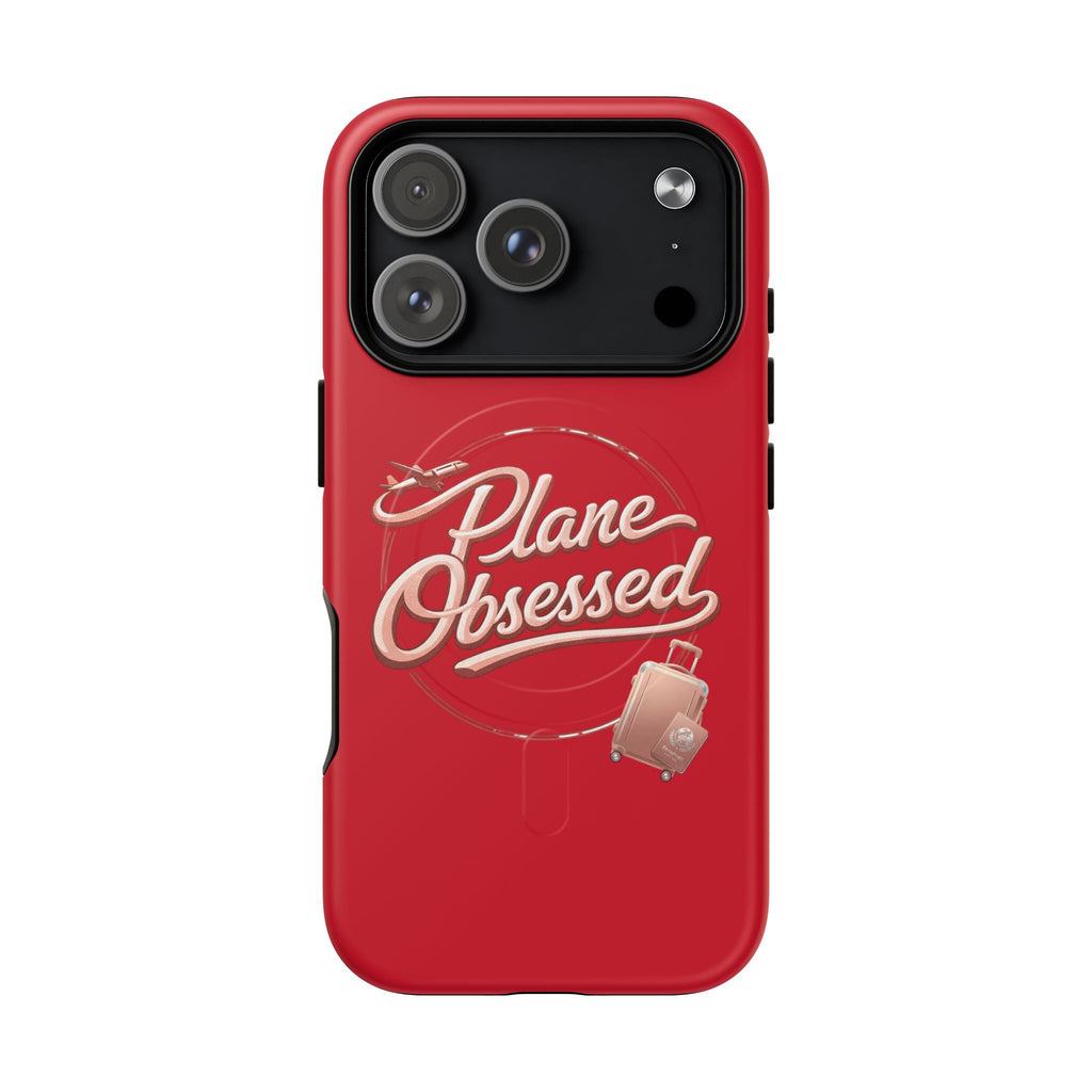 Plane Obsessed Magnetic Phone Case — Tough Protective Travel Case with Luggage Design