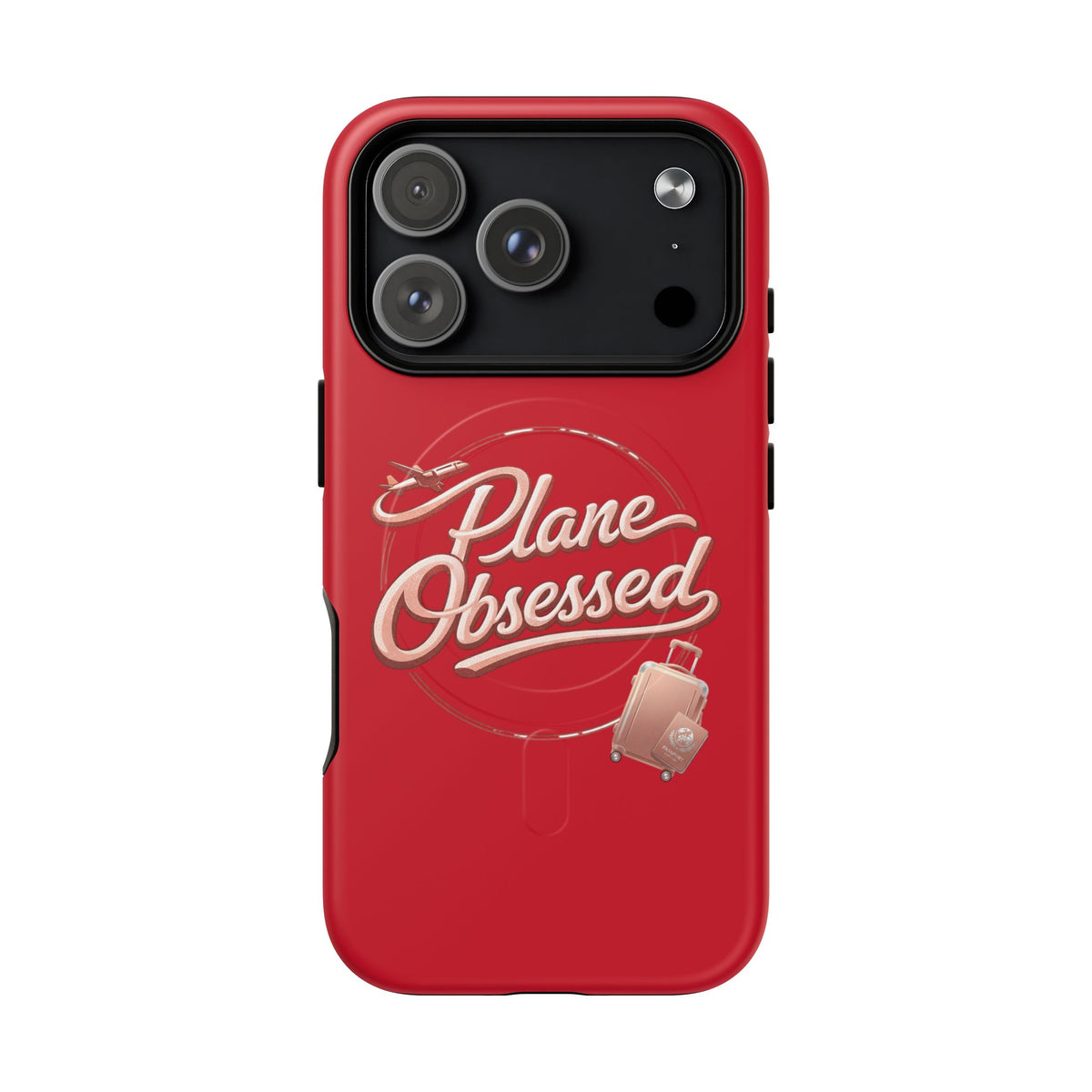 Plane Obsessed Magnetic Phone Case — Tough Protective Travel Case with Luggage Design