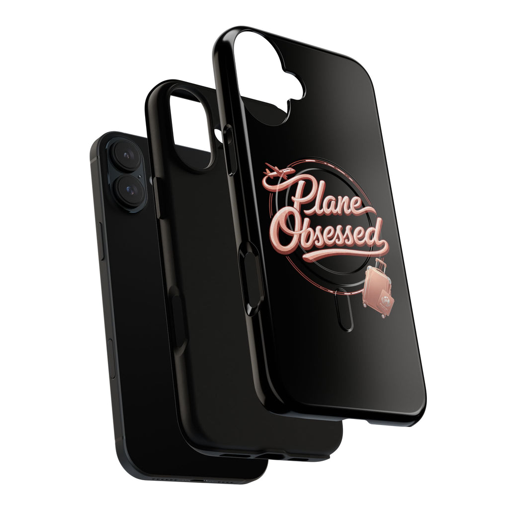Plane Obsessed Magnetic Phone Case — Tough Protective Travel Case with Luggage Design